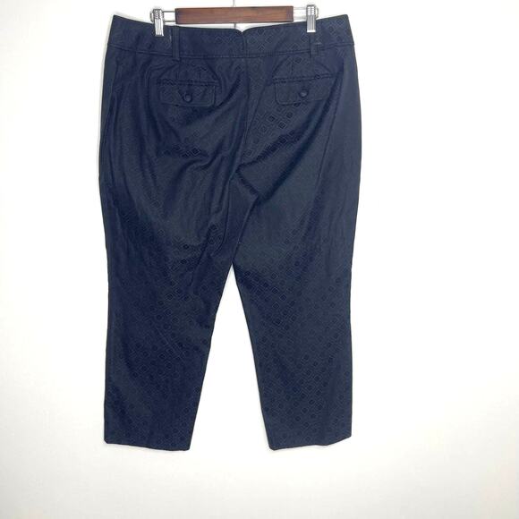 Ann Taylor women's 14 dress pants trousers slacks black MARGO capris cropped - Picture 2 of 13